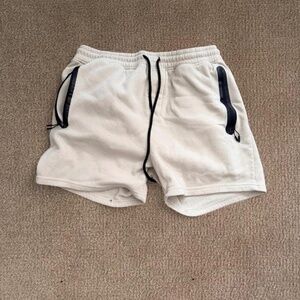 Cream sweat shorts with black details Size XL